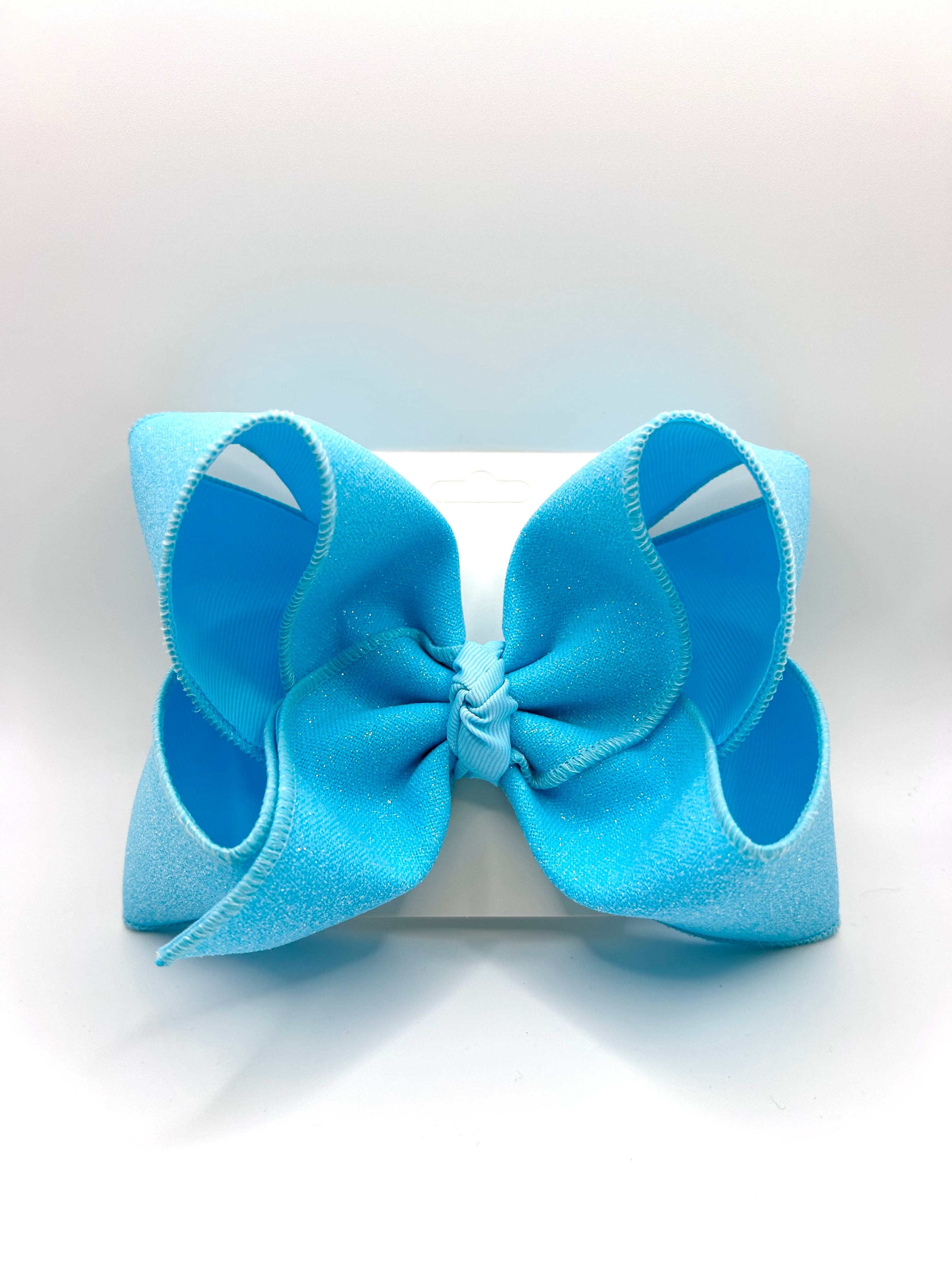 6” Blue Glitter bow