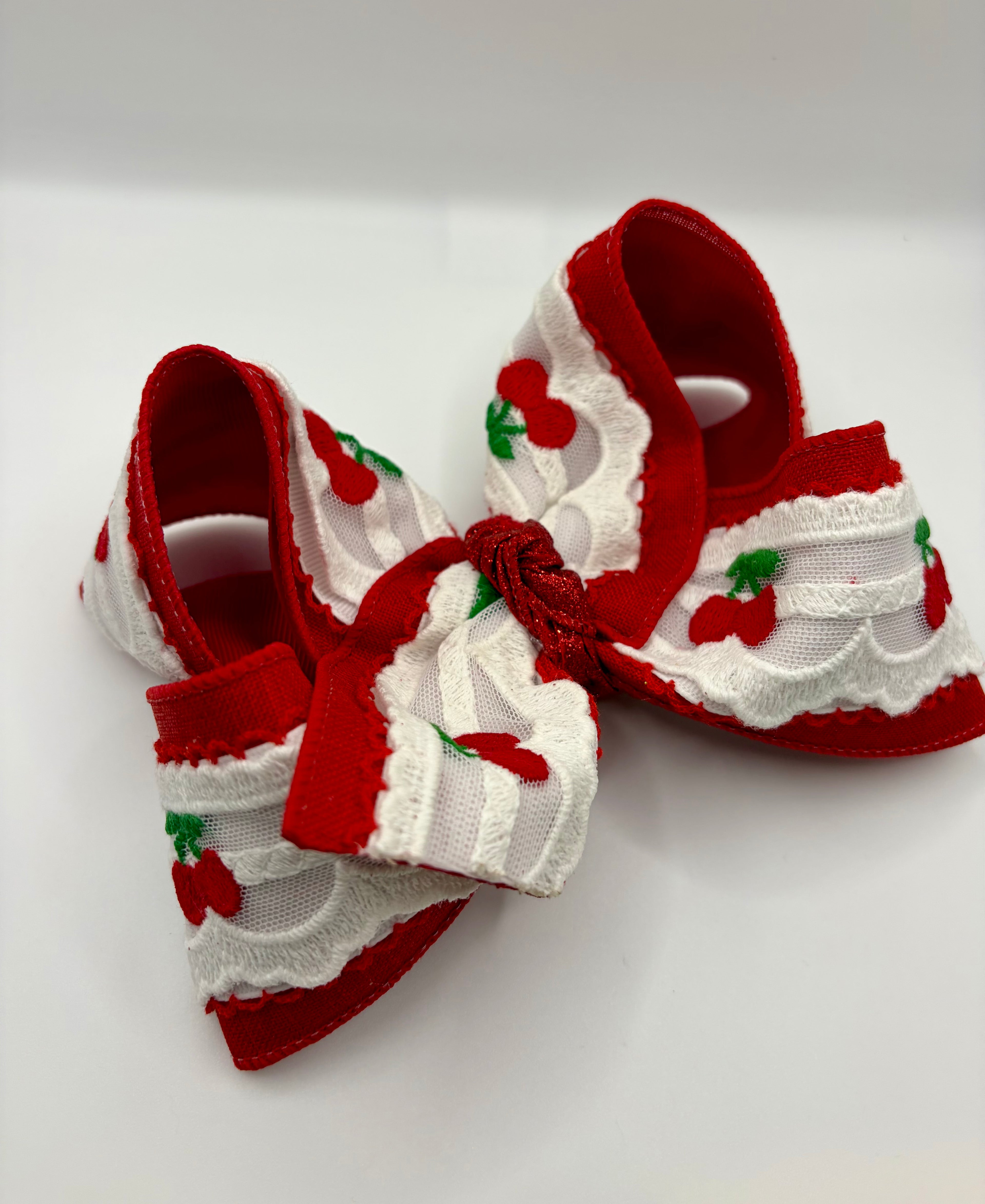Standard Cherry Lace Bow 🍒