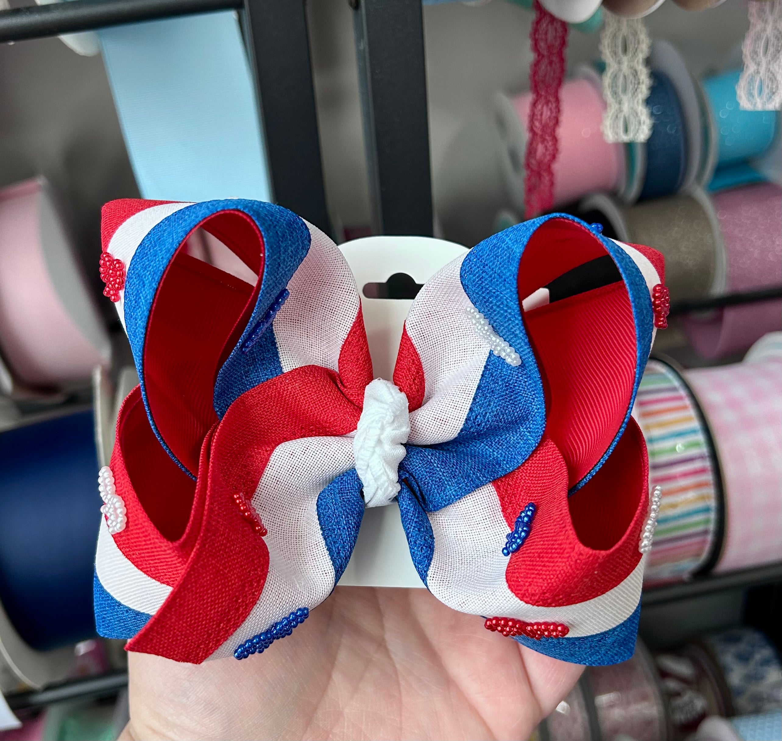 5” RWB Pearl Bow