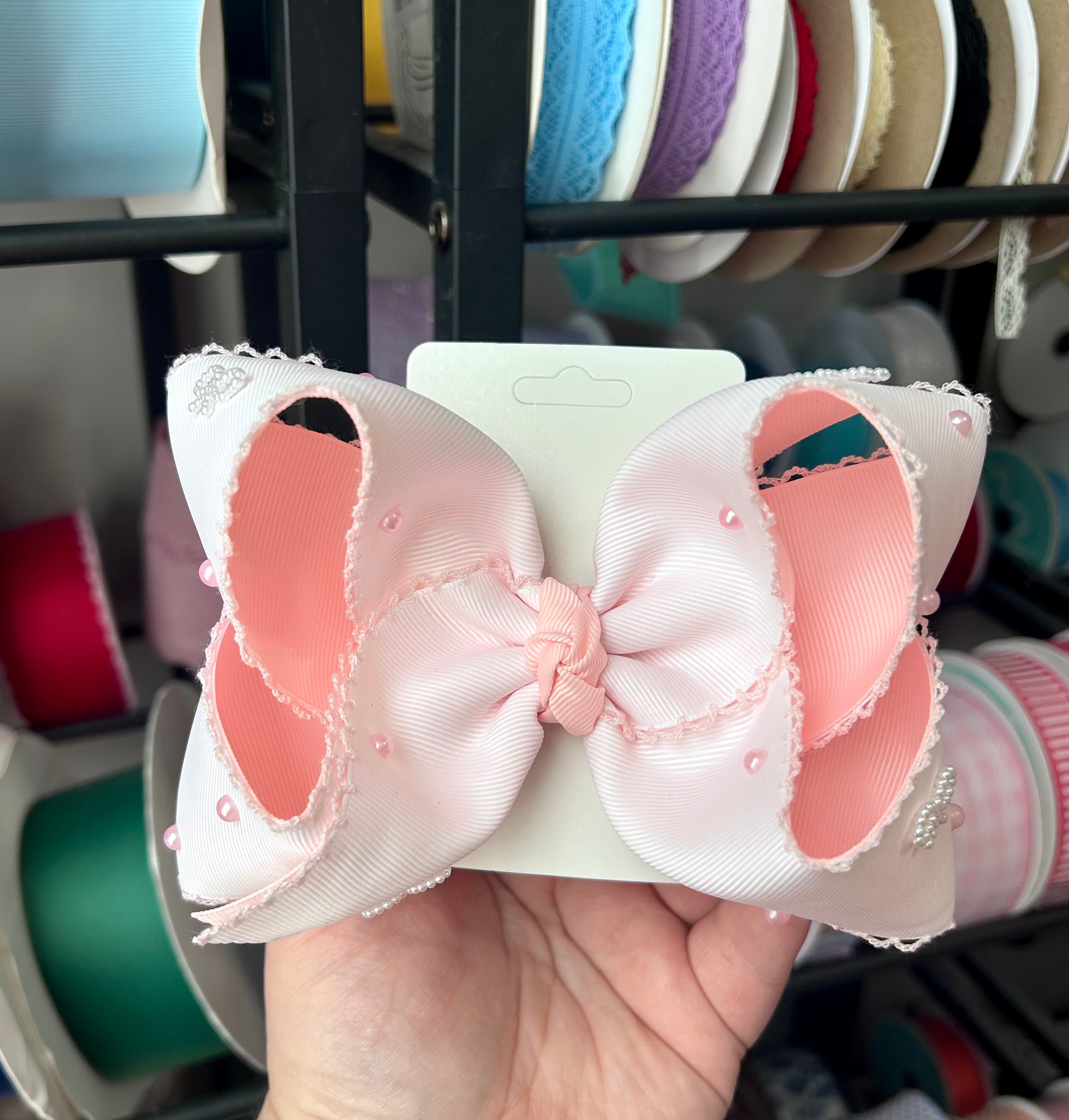 6” Light Pink Bow