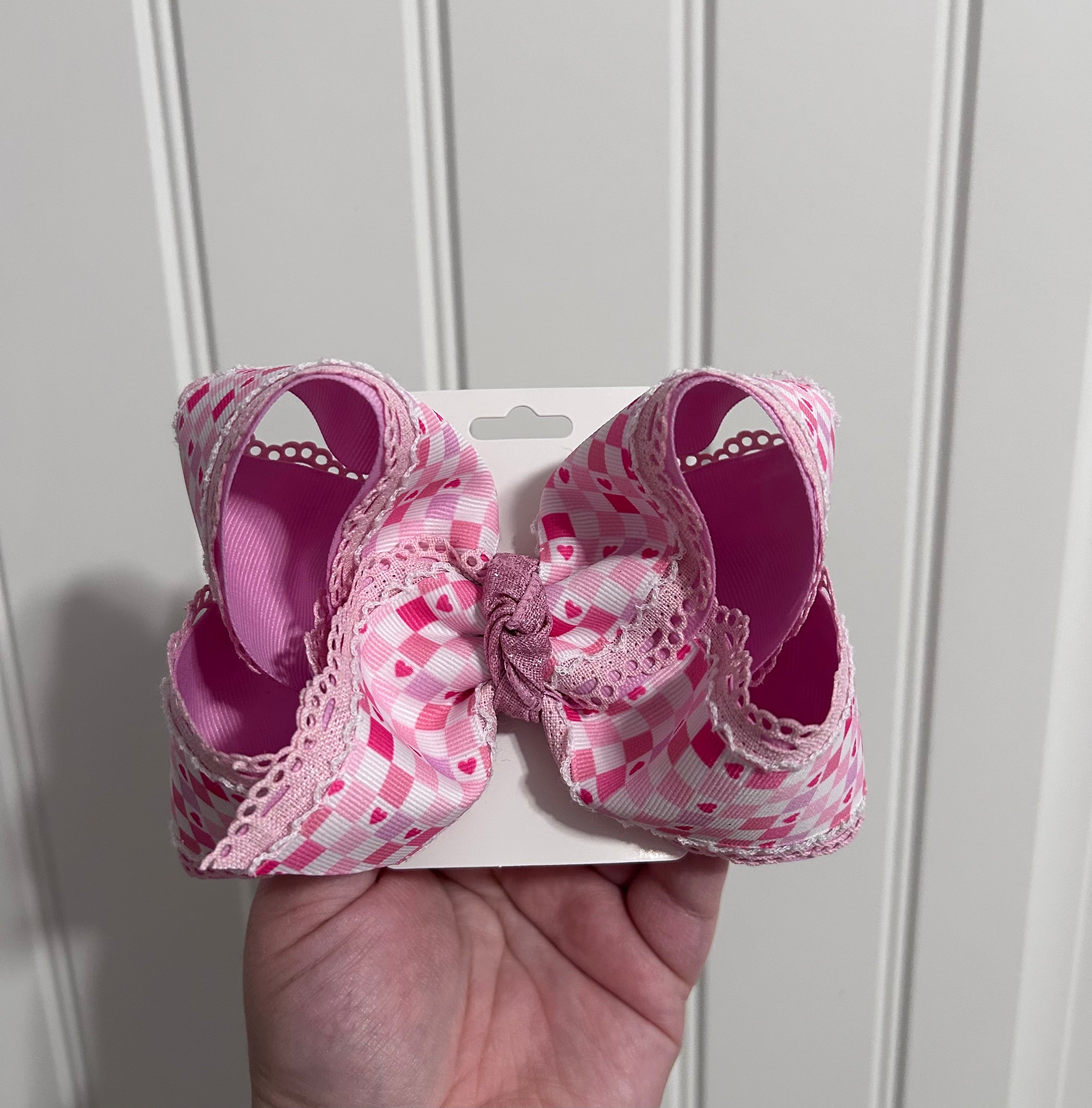6” Checkered Hearts