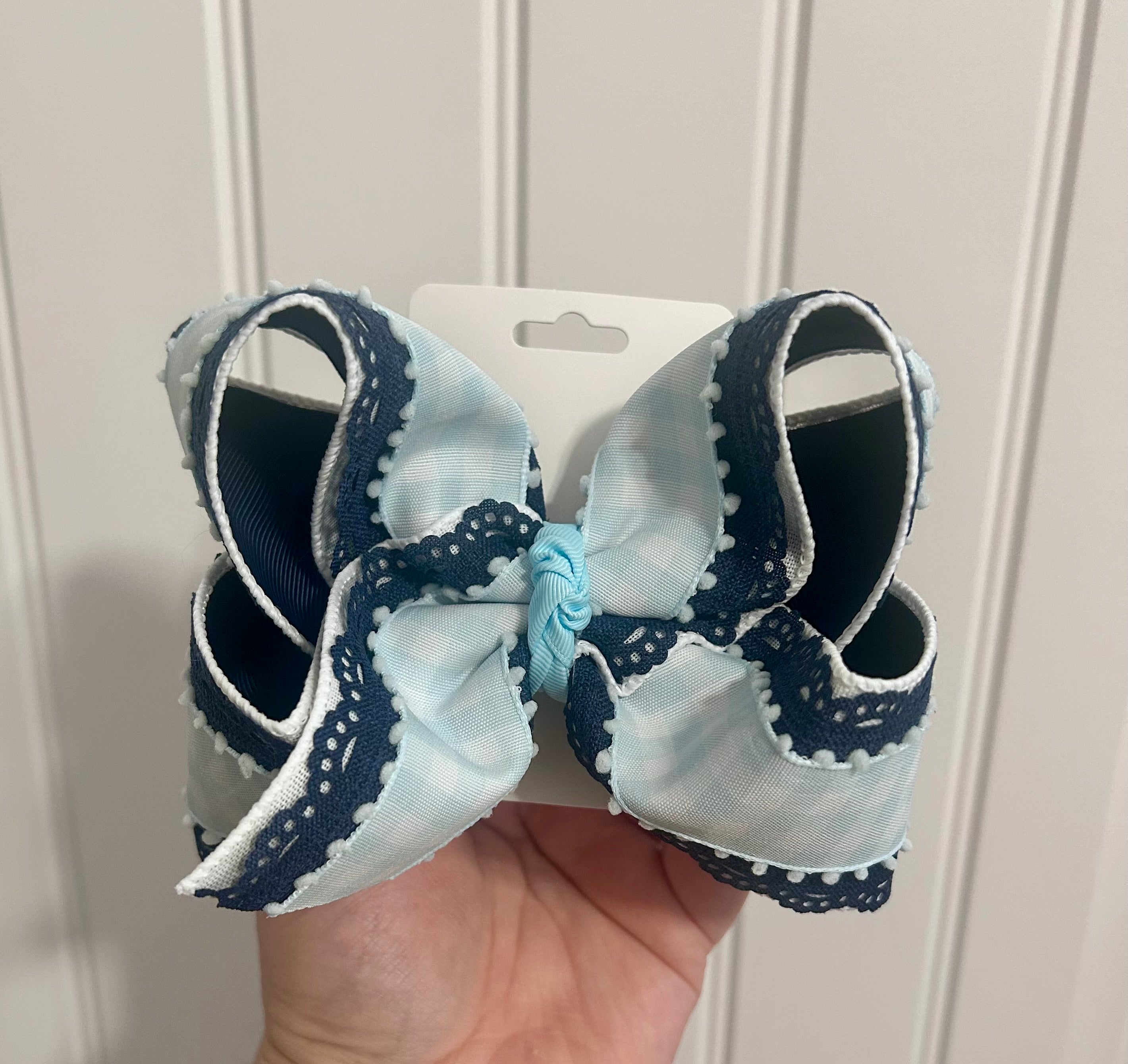 5” Layered Blue Gingham