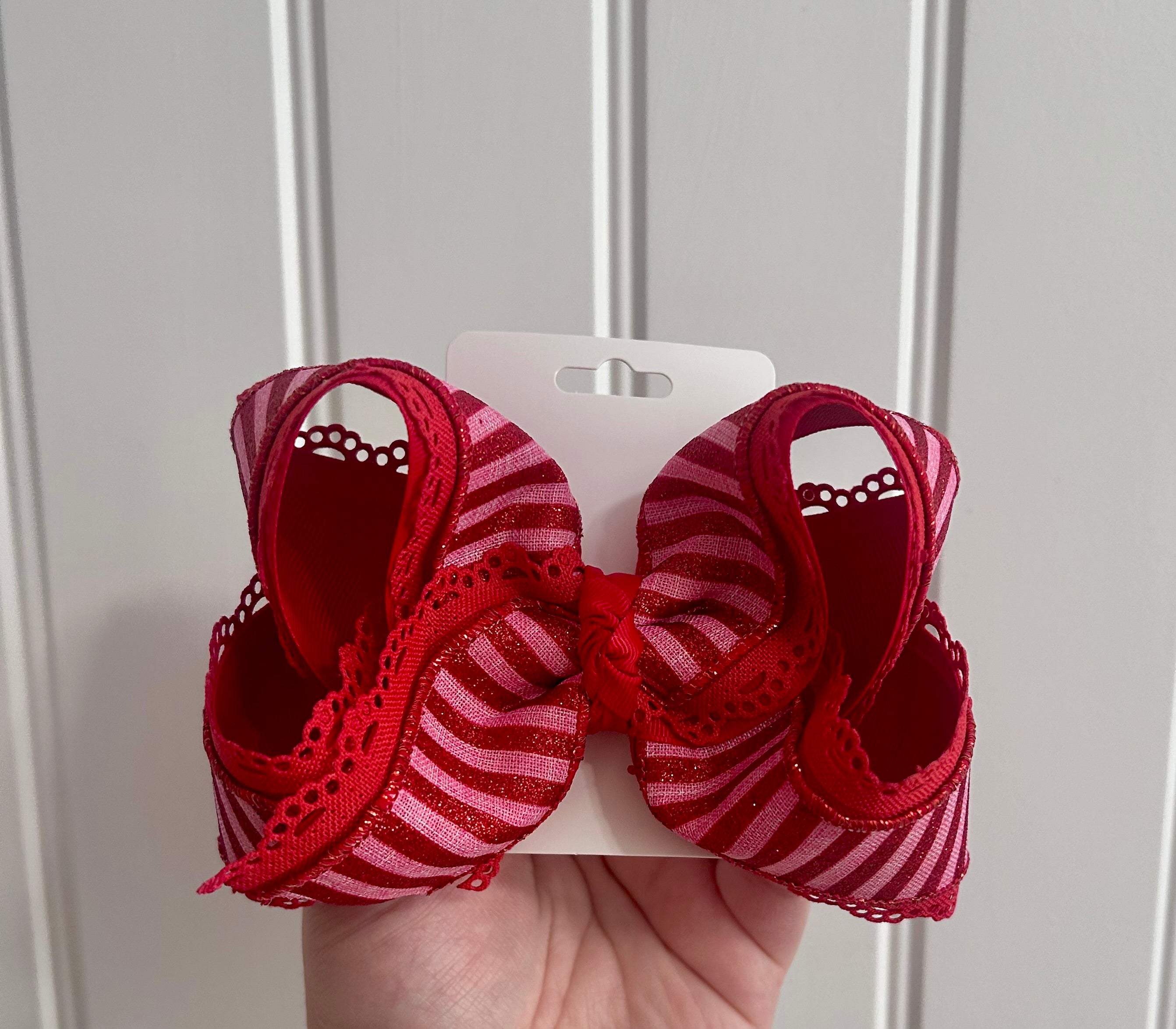 5.5” Red/Pink Layered Bow