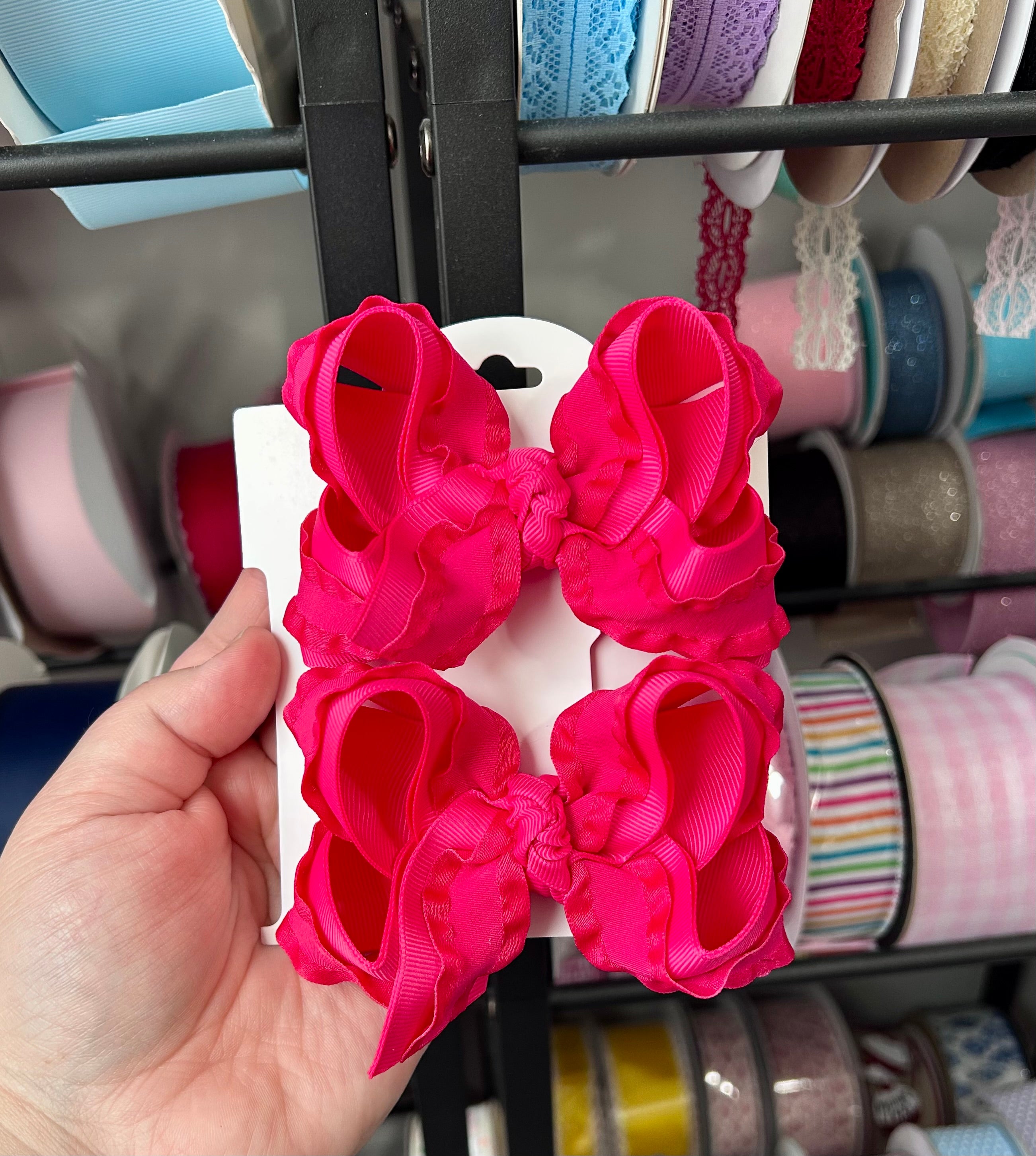 4” Hot Pink Ruffle Piggies
