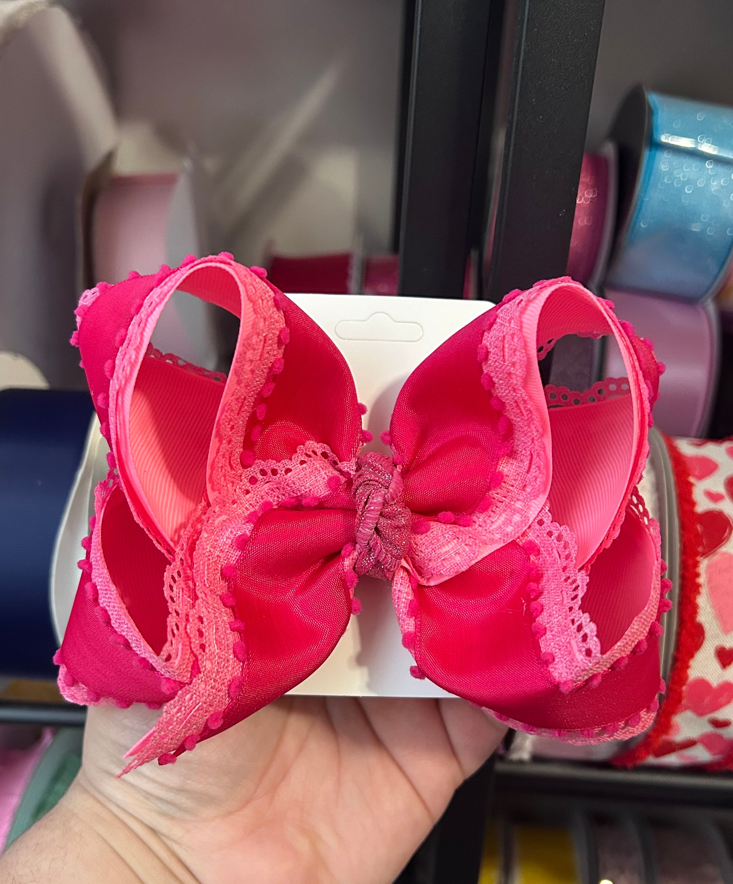 6” Pom Pom Layered Bow