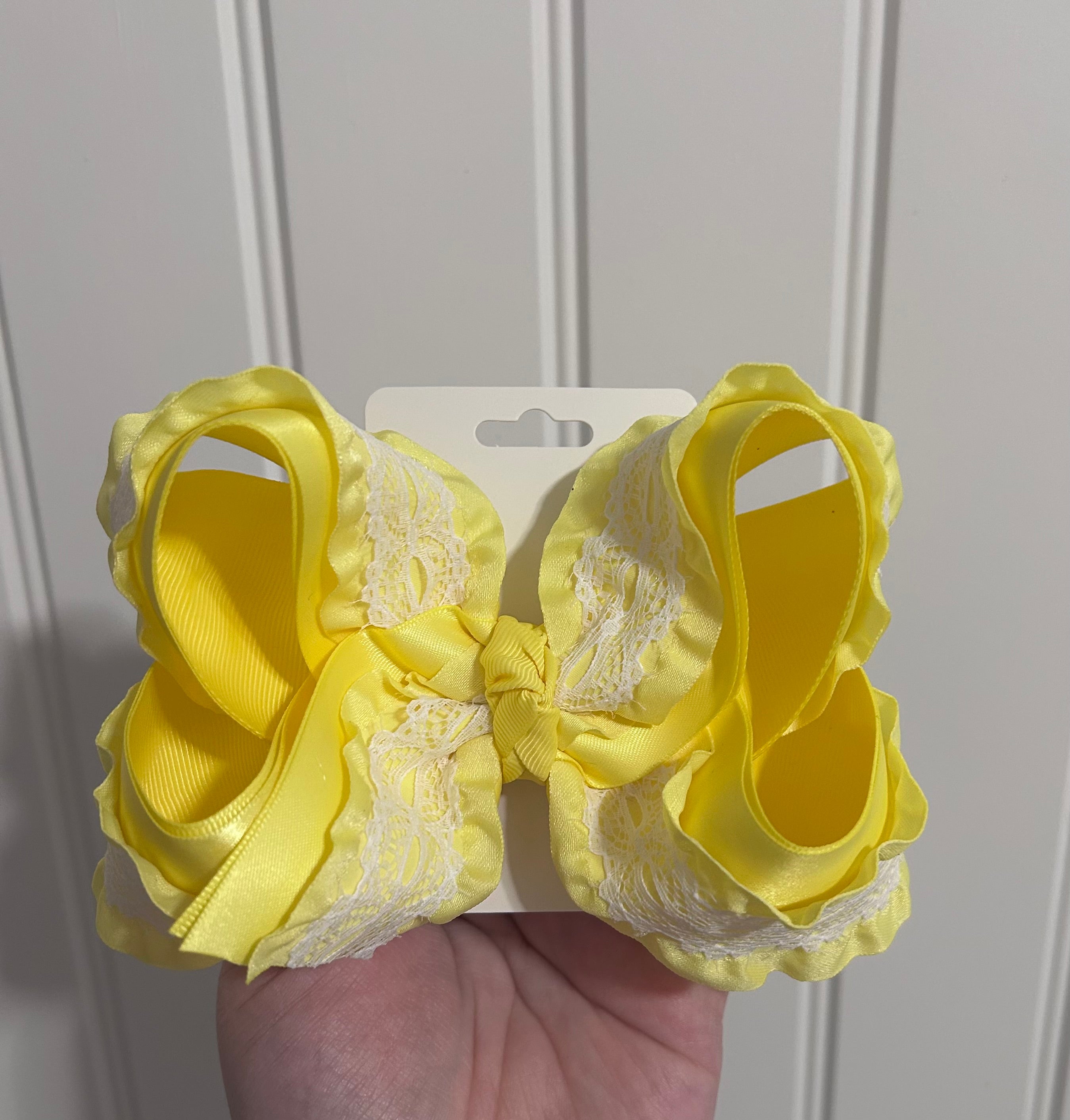 6” Yellow Satin Lace
