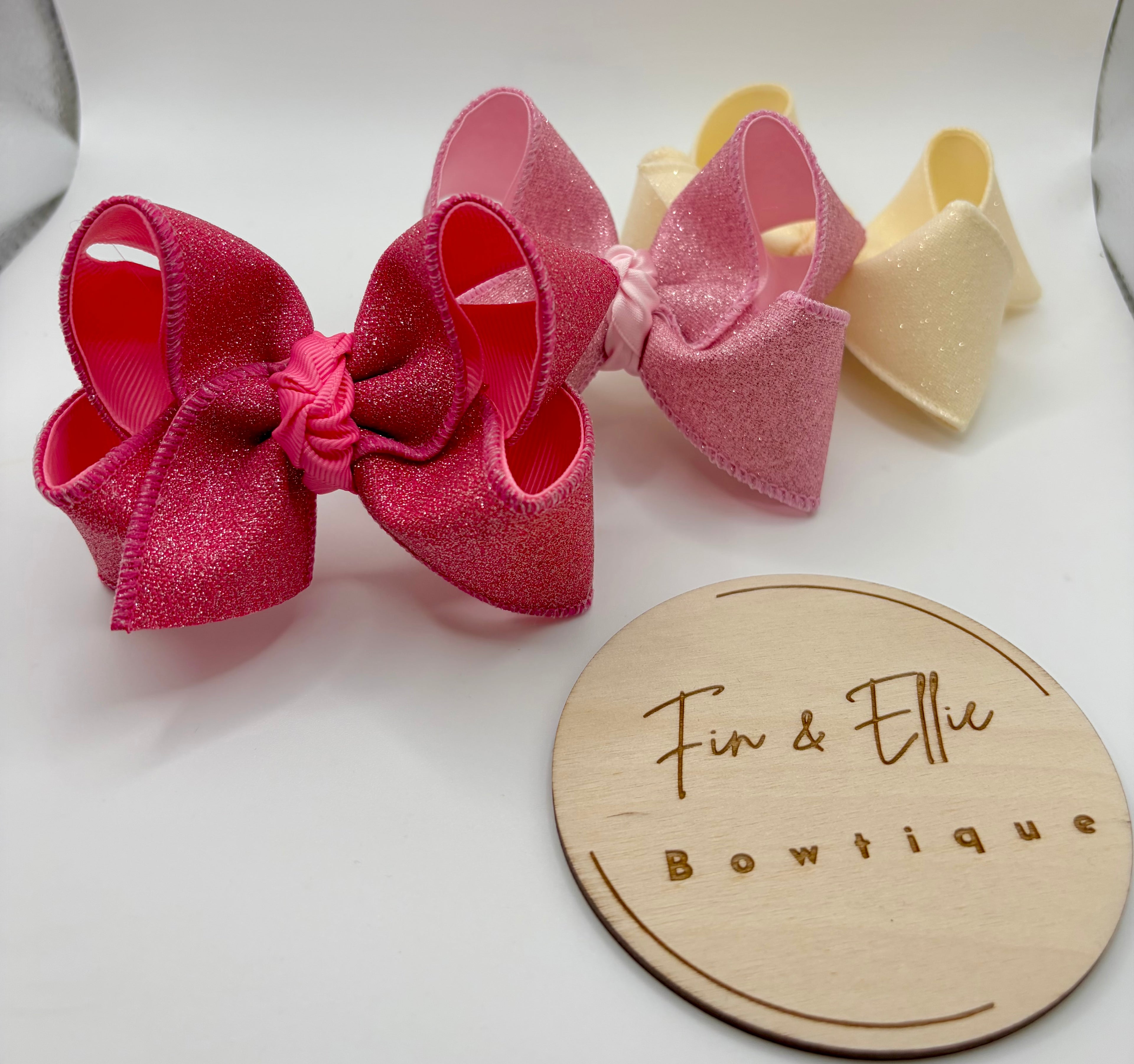 Cream Glitter Piggy Set