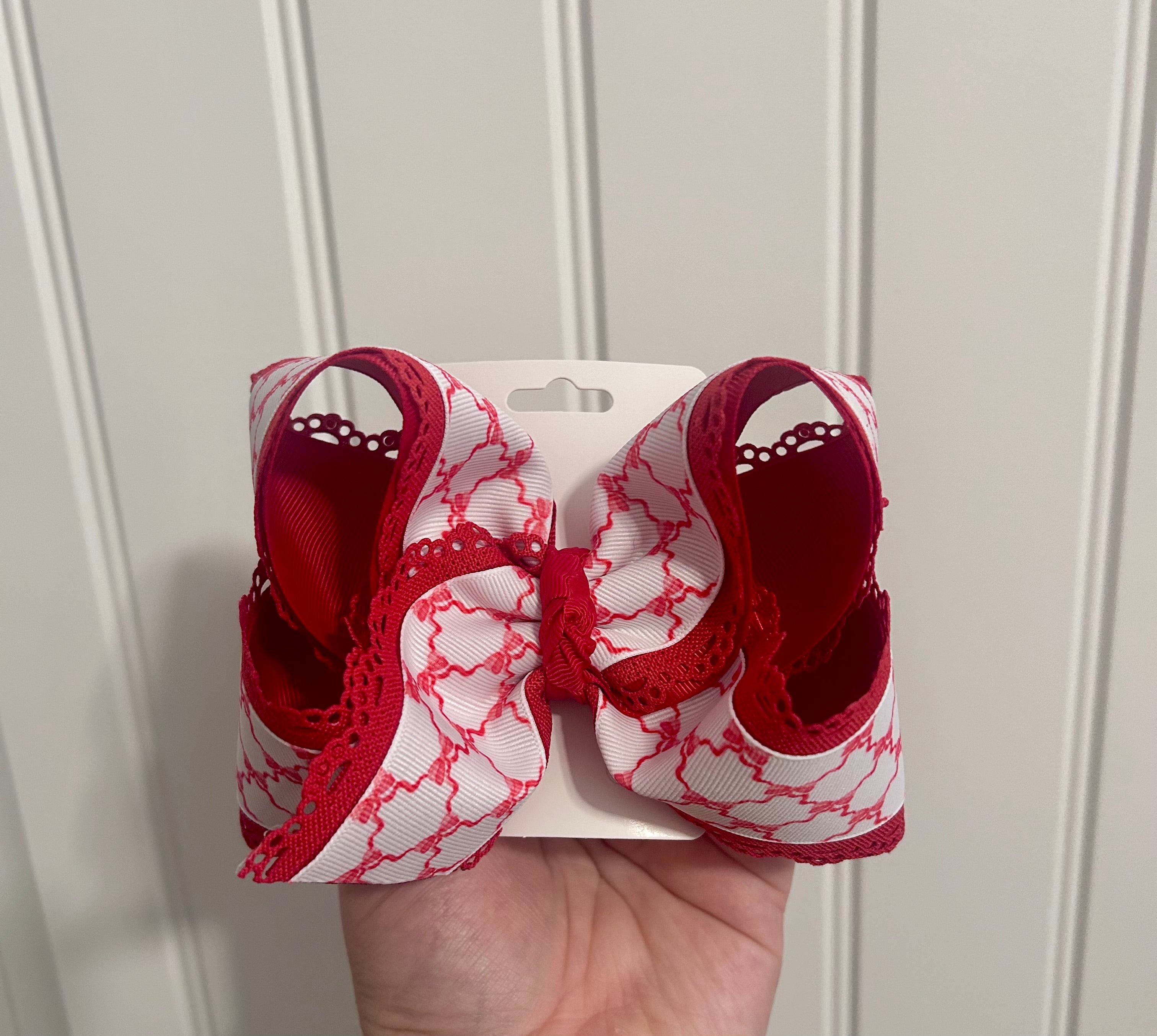 5.5” Red Layered Bow